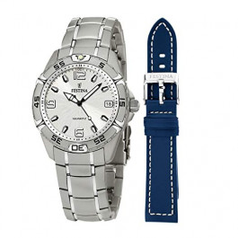 Horlogeband Festina F16171-1L Leder Blauw 18mm